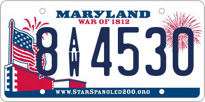 MD license plate 8AW4530