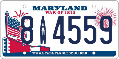 MD license plate 8AW4559