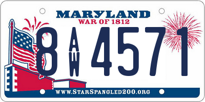MD license plate 8AW4571