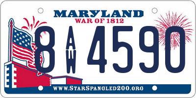 MD license plate 8AW4590