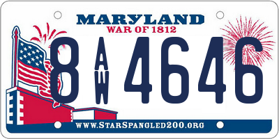 MD license plate 8AW4646