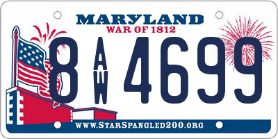 MD license plate 8AW4699