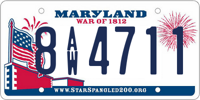 MD license plate 8AW4711