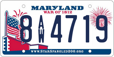 MD license plate 8AW4719