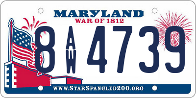 MD license plate 8AW4739