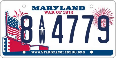 MD license plate 8AW4779