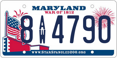 MD license plate 8AW4790