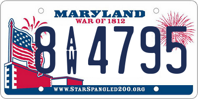 MD license plate 8AW4795