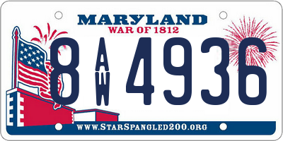 MD license plate 8AW4936