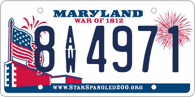 MD license plate 8AW4971