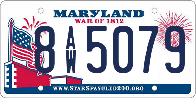 MD license plate 8AW5079