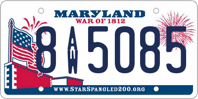MD license plate 8AW5085