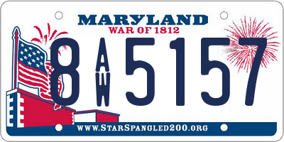 MD license plate 8AW5157