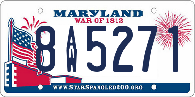 MD license plate 8AW5271