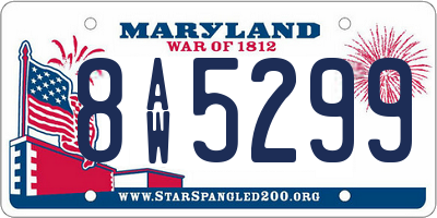 MD license plate 8AW5299