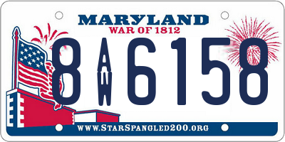 MD license plate 8AW6158