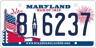 MD license plate 8AW6237