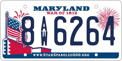 MD license plate 8AW6264