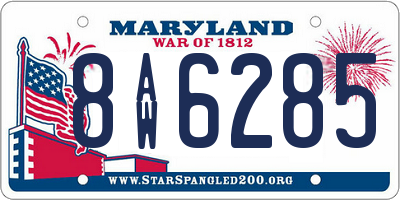 MD license plate 8AW6285