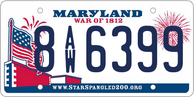 MD license plate 8AW6399