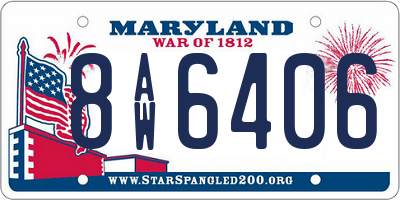 MD license plate 8AW6406