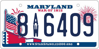 MD license plate 8AW6409