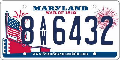 MD license plate 8AW6432