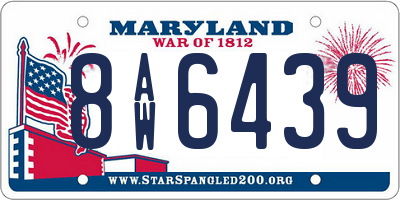 MD license plate 8AW6439