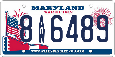 MD license plate 8AW6489