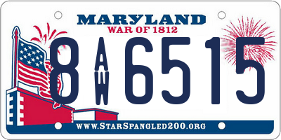 MD license plate 8AW6515