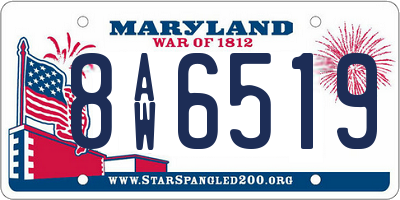 MD license plate 8AW6519