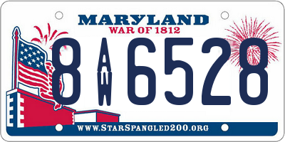 MD license plate 8AW6528