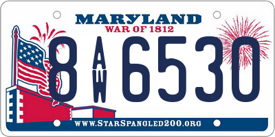 MD license plate 8AW6530