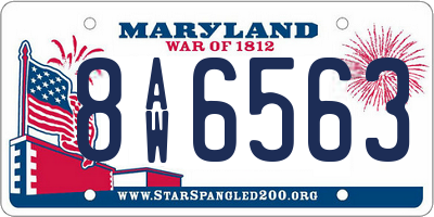 MD license plate 8AW6563
