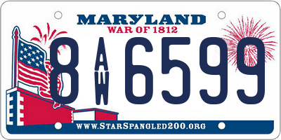 MD license plate 8AW6599