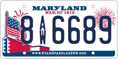 MD license plate 8AW6689