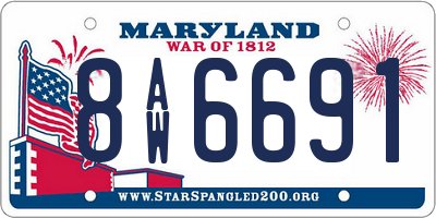 MD license plate 8AW6691