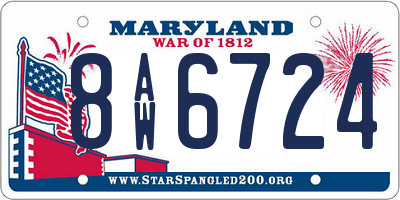 MD license plate 8AW6724