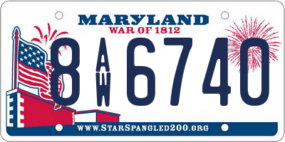 MD license plate 8AW6740