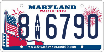 MD license plate 8AW6790