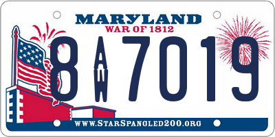 MD license plate 8AW7019
