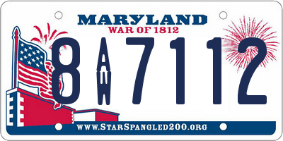 MD license plate 8AW7112