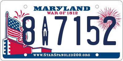 MD license plate 8AW7152