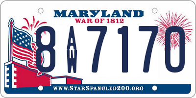 MD license plate 8AW7170