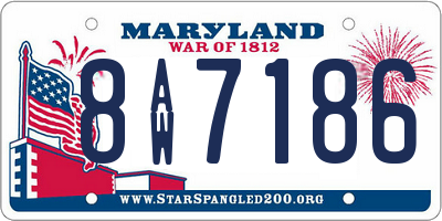 MD license plate 8AW7186