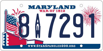 MD license plate 8AW7291
