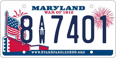 MD license plate 8AW7401