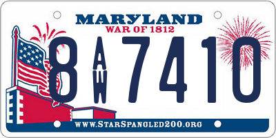 MD license plate 8AW7410