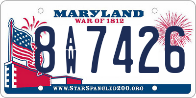 MD license plate 8AW7426