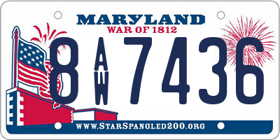 MD license plate 8AW7436